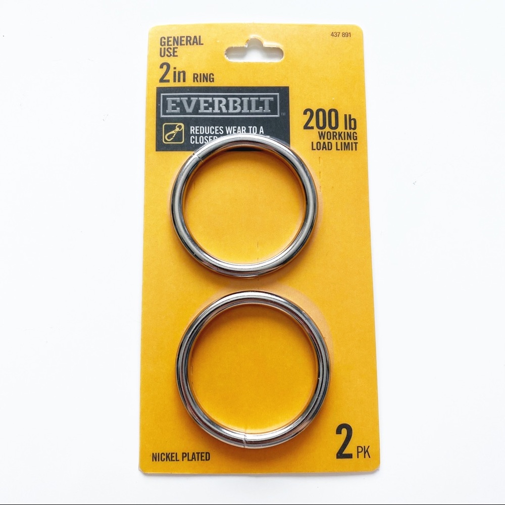 😊4/$20 NWT 2” Everbilt Nickel Plated Ring Home